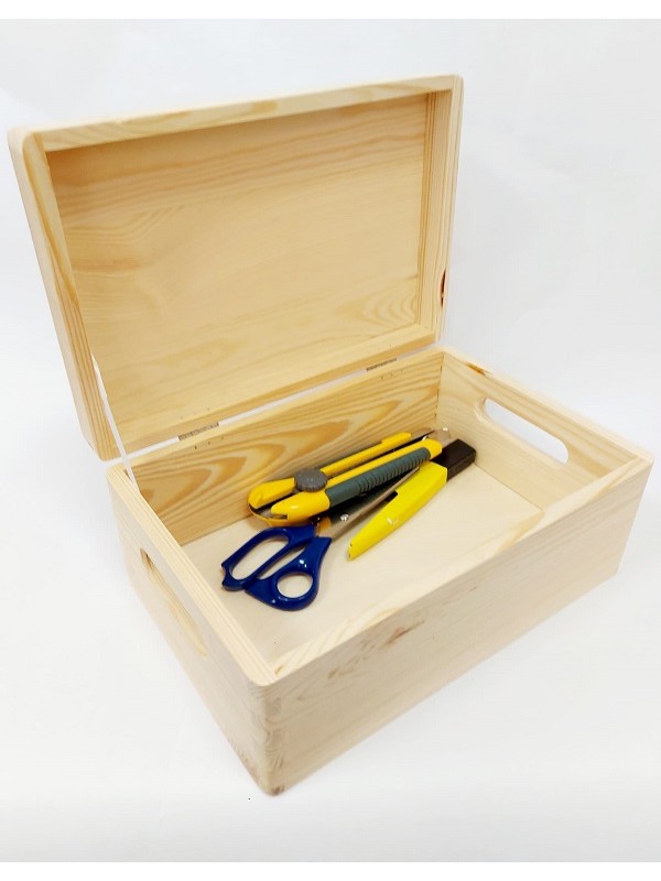 Box in legno 19,5x29,5xh14cm CON COPERCHIO